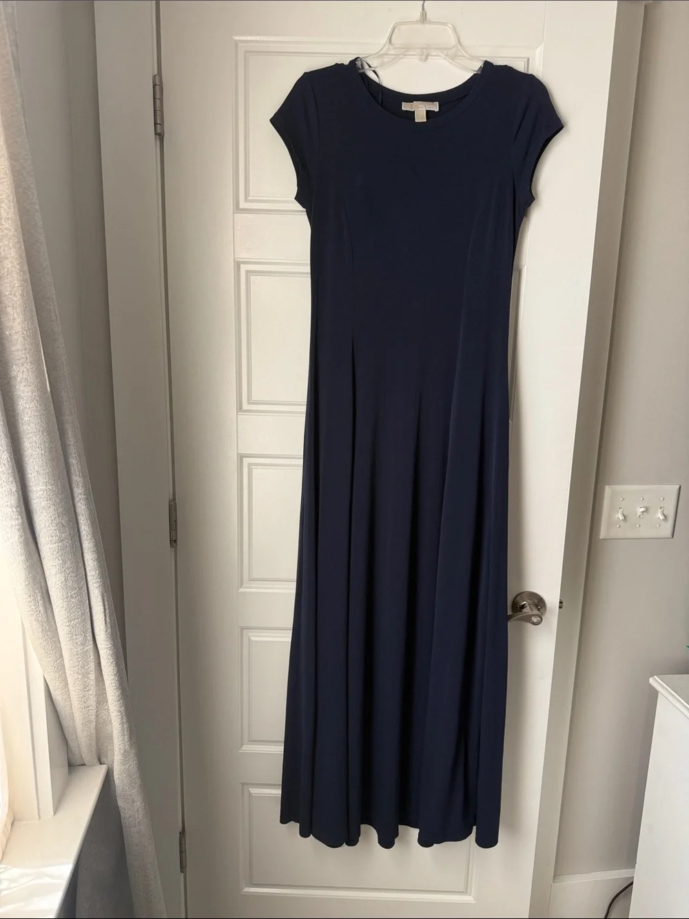 Michael Kors Navy Short-Sleeve Maxi Dress